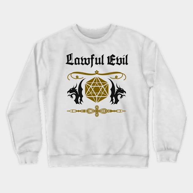 Roleplaying Game Lawful Evil RPG Pen & Paper Crewneck Sweatshirt by Foxxy Merch